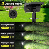 Solar Spot Lights Outdoor Waterproof IP65, [6 Pack/52 LED] 2-in-1 Solar Landscaping Spotlights, 3 Lighting Modes | Lumora