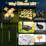 [24 Bigger Roses] Solar Garden Lights Outdoor, Birthday Gifts for Mom Women Preserved Flowers Solar Light, IP65 | Lumora