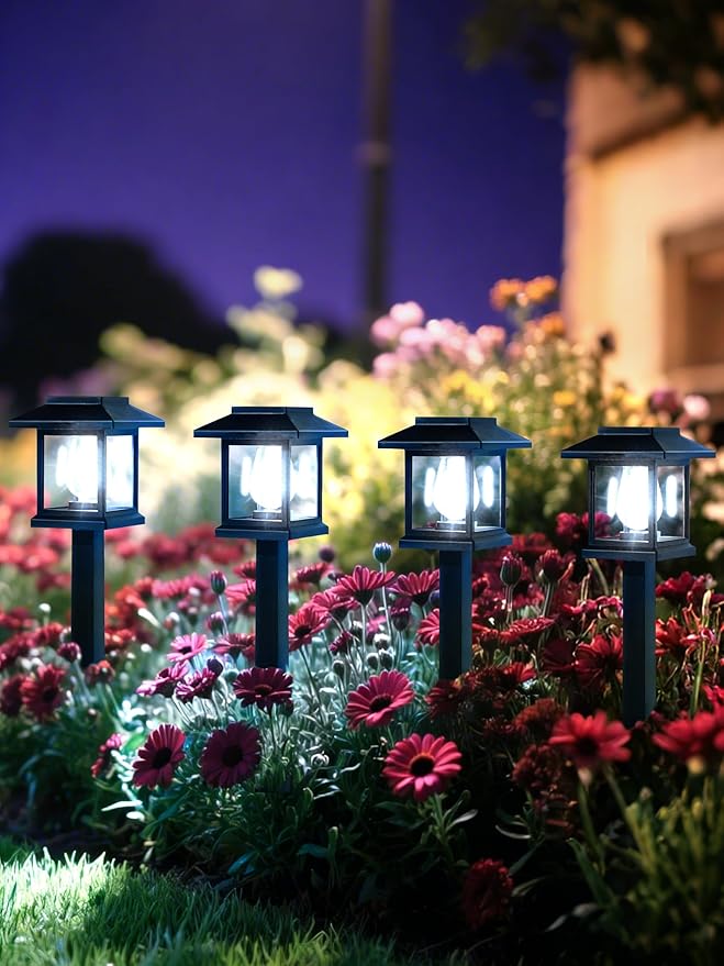 16-Pack Solar Lights Outdoor (Extra-Bright & Smart Auto On/Off), Solar Powered Garden Lights, Waterproof Solar | Lumora