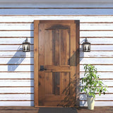 VAXCEL Yosemite Bronze Motion Sensor Dusk to Dawn Rustic Outdoor Wall Light White Glass | Lumora
