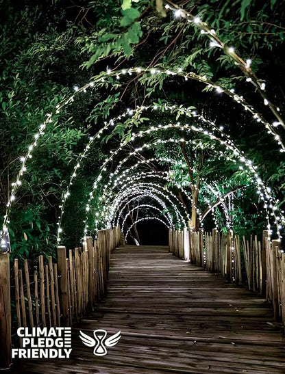 98FT 200 LEDs String Lights Waterproof Fairy Lights 8 Modes with Memory 30V Power Supply for Home, Garden, Wedding, Party, Christmas Decoration Indoor Outdoor (Cool White)