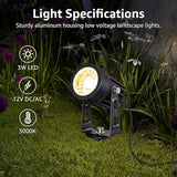 SUNVIE 3W Low Voltage Landscape Lighting LED Landscape Spotlights with Connectors Waterproof Low Voltage Landscape | Lumora