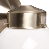 Nuvo SF76/705 Porch Wall Fixture with Globe, Brushed Nickel, Polished Brass | Lumora