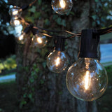 Hometown Evolution, Inc. G50 2" LED Filament Outdoor Patio String Lights with 0.6 Watt Light Bulbs (G50 LED - Black | Lumora
