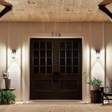 Kichler Atwood 11" Outdoor Wall Light with Light Umber Mist Glass and Brown Stone, 1-Light Exterior Wall Sconce | Lumora
