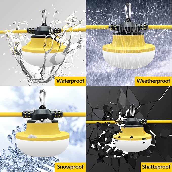 New 200FT Construction String Lights LED Industrial Grade Best for Construction Sites,Renovation | Lumora