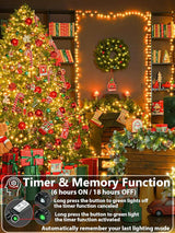 1000 LED Christmas Lights Outdoor Indoor, Super Long 330 FT Green Wire Plug In String Lights with Memory & Timer & | Lumora