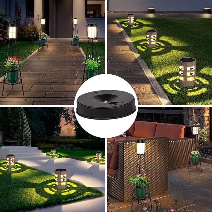 2 Pack Solar Lights Replacement Top DIY Solar Lights Panel for Outdoor solars Lights
