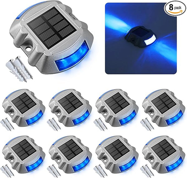 VOLISUN Solar Deck Lights Driveway Dock Lights, 8-Pack Led IP68 Waterproof Outdoor Warning Step Lights for Driveway | Lumora
