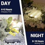 6 Pack Solar Paver Lights Outdoor – 6×9 Inch Waterproof IP67 Recessed Solar LED Paver Lights, Heavy Duty, Warm | Lumora