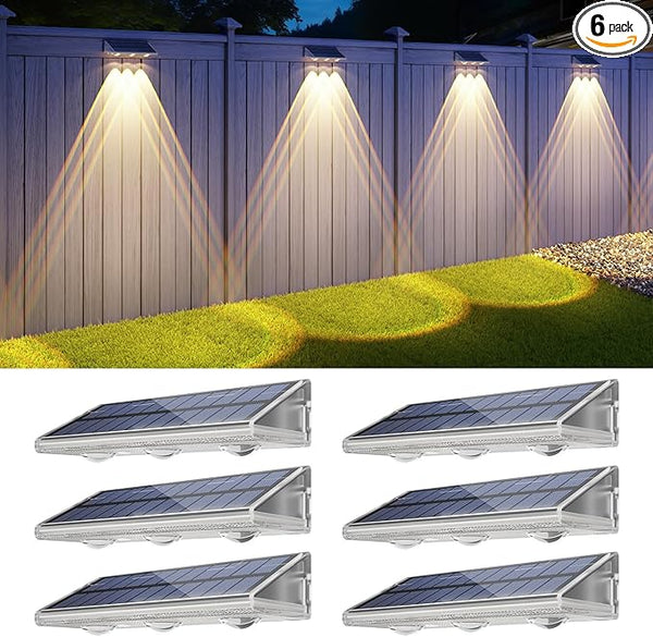 YiLaie Solar Fence Lights Outdoor-IP67 Waterproof 3000K/4500K/6500K,High Brightness LED Fence Lights Solar | Lumora