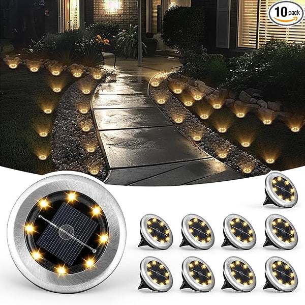 SOLPEX Mini Solar Ground Lights, 10 Pack Solar Lights Outdoor Waterproof, Pathway Lights Solar Powered, Solar | Lumora