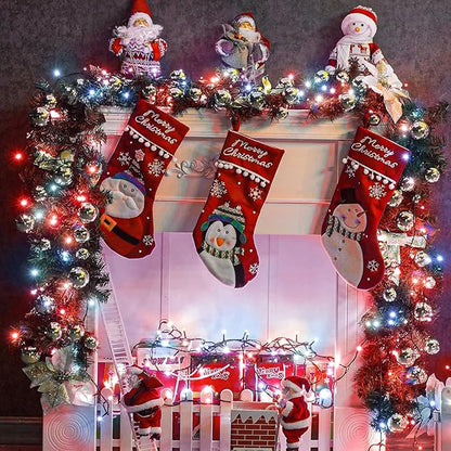 66FT 200 LED Christmas Lights Outdoor, Plug in Christmas String Lights with 8 Modes Waterproof, Connectable Green Wire Twinkle Light for Indoor Patio Garden Xmas Party Decorations, Red and White