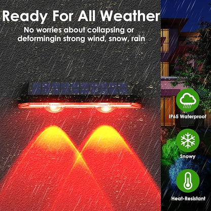 Solar Fence Lights Outdoor Waterproof Led RGB Color Changing Solar Outdoor Lights, Fence Solar Powered Light for Outside, Backyard, Wall, Patio, Deck Railing, Stair (8 Pack)