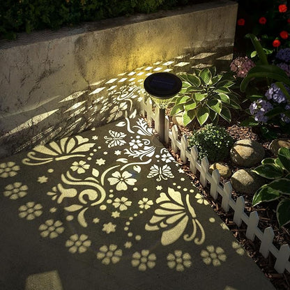 twinkya 4 Pack Solar Lights Outdoor Waterproof Decorative Solar Garden Lights for Outside Bright Led Metal Solar Powered Pathway Landscape Light for Yard Path Backyard Walkway Sidewalk Patio Decor