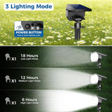 Peasur 4 Pack Solar Spot Lights - Outdoor Waterproof 2-in-1 Auto On/Off Solar Landscape Lighting for Outside Yard | Lumora