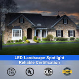 25W LED Bullet Spot Light, Color Selectable 3000K/4000K/5000K - 3500LM LED Landscape - Outdoor Security Flood Light | Lumora