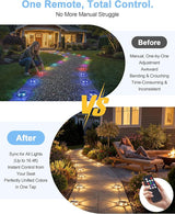 VOLISUN Solar Driveway Lights with Remote Control 12 Pack, 9-Color Changing & 12 Modes IP68 Waterproof for Marine | Lumora