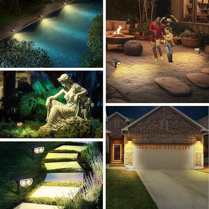 Linkind Solar Lights Outdoor StarRayS, Bright Solar Spot Lights Outdoor, IP67 Waterproof Spotlights for Landscape | Lumora
