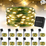 12 Pcs Solar String Lights Solar Mini Teeny Tiny Fairy Firefly Twinkle Light Waterproof 16ft 50 LEDs Garden String | Lumora