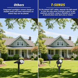 T-SUNUS RGB Solar Spot Lights Christmas Outdoor 6-in-1, Color Changing Landscape Spotlights Pond Lighting | Lumora