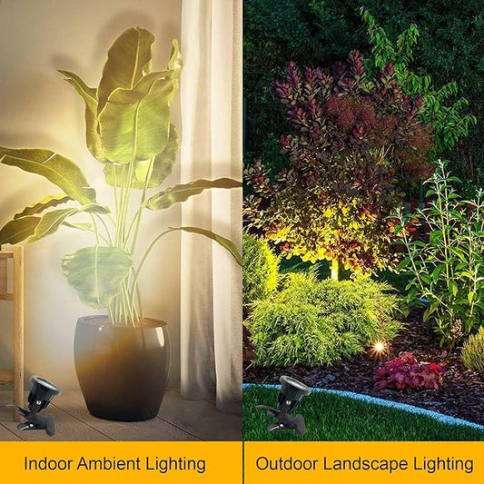Taysing LED Spot Lights Plug in Outdoor Indoor Light 7W 3000K 6.6ft Power Cord Waterproof Landscape Lights Spotlight with Clip for Plants Yard Garden Accent Lighting Ambient Light 2 Pack