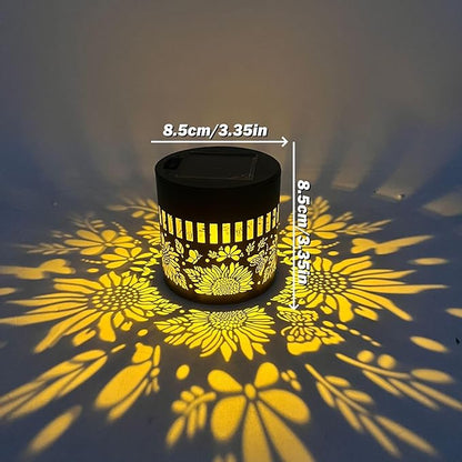 Solars Mandala Fence Lights Outdoors, Waterproof Decorative Mandala Solars Lights, Metal Solars Powered Deck Steps Walls Lights for Garden Yard Fence Patio Pathway (Mandala*2PCS)