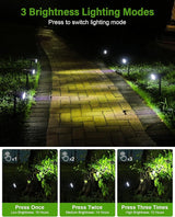 Solar Spot Lights Outdoor, Solar Lights Outdoor Waterproof IP65, 3 Brightness Modes Dusk to Dawn Landscape | Lumora