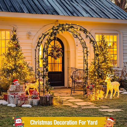 JMEXSUSS 400 LED Warm White Christmas Lights Outdoor, 132ft Christmas Tree Lights with Remote, 8 Modes Indoor String Light for Xmas Tree Garden Porch Yard House Holiday Decor