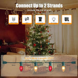 C9 Red and White Christmas String Lights 25Ft C9 Outdoor Christmas Decorations Lights with 26 Red Frosted White | Lumora