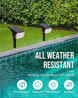 GIGALUMI Solar Spot Lights Outdoor Waterproof 4 Pack Warm White IP65, 63 LED 3 Lighting Modes Spotlights for House | Lumora