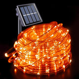 JMEXSUSS Orange Halloween Solar Lights, 66 ft 200 LED Rope Lights Outdoor Waterproof, PVC Tube Orange Christmas | Lumora