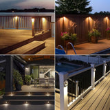 LEONLITE Update 5CCT LED Low Voltage Deck Lights, 180LM 3.74inch Landscape Step Railing Fence Light, 12-24V AC/DC | Lumora