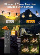 Brightown Led String Lights Outdoor 38Ft(28+10) with Remote Hooks and Clips, Patio String Lights for Outside with | Lumora