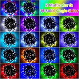 118Ft Solar String Lights Outdoor Waterproof, 18 Colors Changing 300 LED Christmas Lights Solar Powered & USB with | Lumora