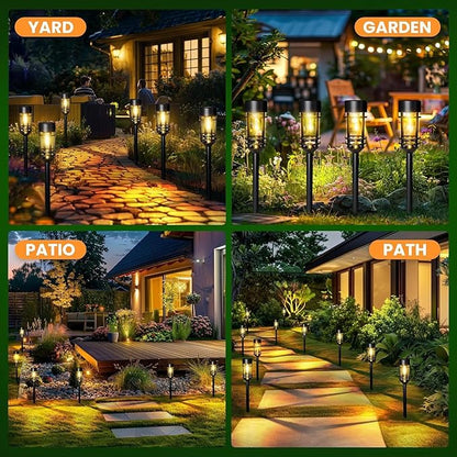Solar Pathway Lights, Solar Pathway, Outdoor, Decorative Lamp Driveway Decoration For Patio, Walkway, Lawn Powered