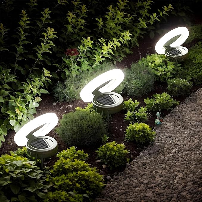 Solar Pathway Lights - Solar Landscape Lights Weather-Resistant | Auto On/Off, Energy-Saving Landscape Lighting for Front Yard, Path, Terrace, Sidewalk, Staircase (White Light)