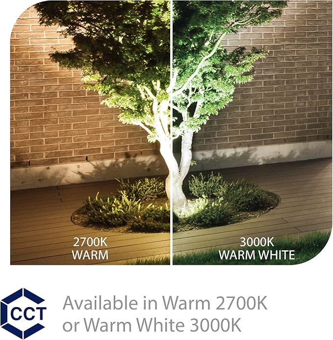 WAC Landscape Lighting, LED 12V Small Size Accent Light with Adjustable Beam Angle and Integral Brightness Control 50-420 Lumens 2700K Warm Built-in LED in Black