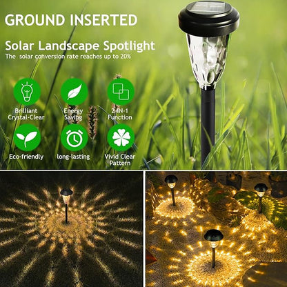 Mini Solar Pathway Lights 4 Pack,Outdoor Solar Yard Flickering Lights,IP65 Waterproof LED Lawn Light,Weatherproof Garden Lantern for Patio Path Backyard Walkway Sidewalk Driveway Decor on Christmas