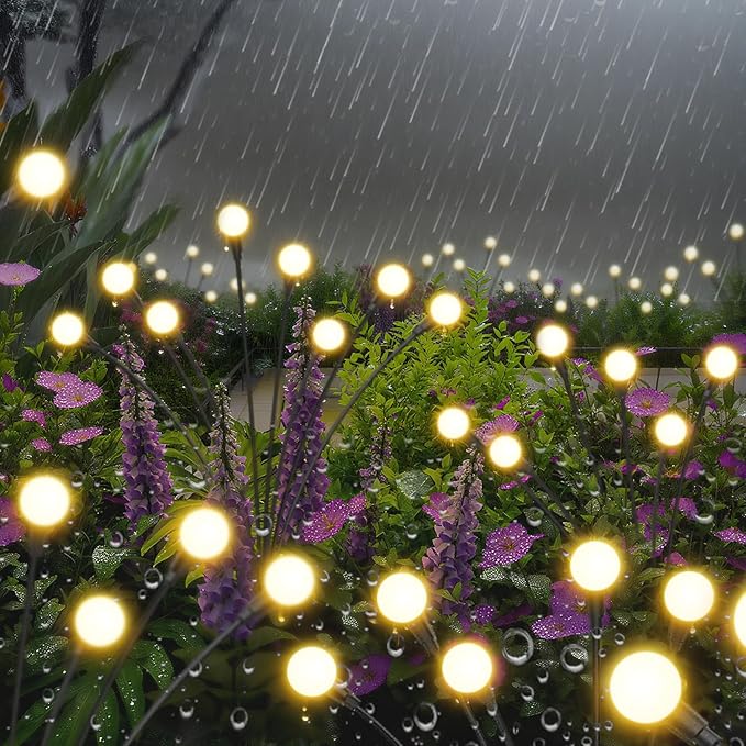 Solar Lights Outdoor-4Pack 32LEDs Solar Garden Firefly Lights Outside,Solar Powered Light Outdoor and Garden | Lumora
