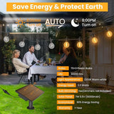ZOTOYI 150FT Solar String Lights Outdoor Waterproof with USB Port and 73+3 Shatterproof G40 Bulbs, Solar Powered | Lumora