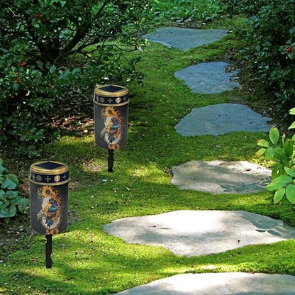 Parrot Flower Solar Lights for Yard Flameless Memorial Lighting Solar Landscape Lights Outdoor Waterproof Home Decorative Garden Light Stake for Patio Lawn Garden Decor