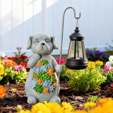 Solar Dog Garden Statue with Lantern – Waterproof Resin Outdoor Decor for Yard, Lawn, Flower Bed, Backyard, Front | Lumora