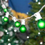 100 Foot G40 Outdoor Patio String Lights with 125 Green Globe Bulbs – Indoor Outdoor String Lights – Market Bistro | Lumora