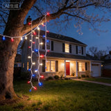 150 LED Red White and Blue US Flag Lights, UL Certified and Commercial Grade 50 Ft White Wire 3-Colored Christmas | Lumora