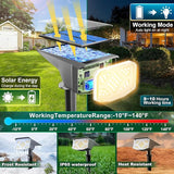 Anordsem Solar Spot Lights Outdoor: 1000mAh+ABS Waterproof Case 4 Pack - 2 Warm Light Modes for Yard Garden Path | Lumora