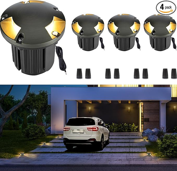 Gardenreet Landscape Well Light - Brass Outdoor Ip65 Wired In-Ground Lighting, Waterproof LED 12V Low Voltage | Lumora