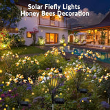 Solar Firework Lights 2Pcs Garden Lights Outdoor Waterproof, 120 LED Distribution in 40 Branches Copper Wire | Lumora