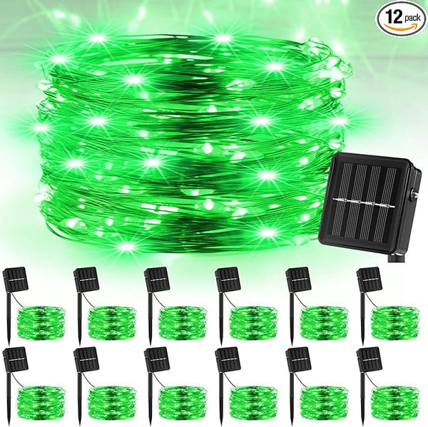 12 Pcs Solar String Lights Solar Mini Teeny Tiny Fairy Firefly Twinkle Light Waterproof 16ft 50 LEDs Garden String | Lumora