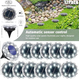 12Pack Solar Ground Lights, Solar Lights Outdoor Waterproof, Pathway Lights Solar Powered, Solar Garden Light | Lumora